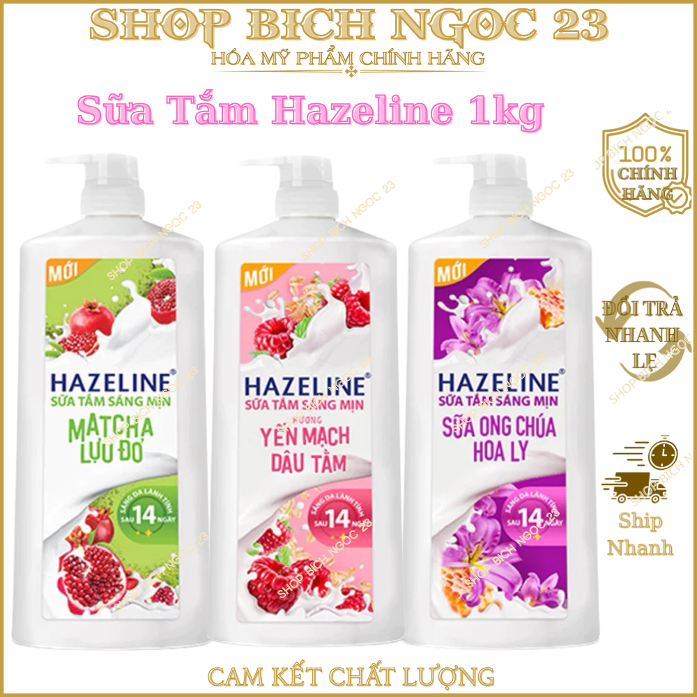 Sữa Tắm Hazeline Sữa Tắm Dưỡng Thể Thiên Nhiên Trắng Sáng Da Hazeline Chai 800g, 1kg