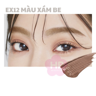 Mascara Chuốt Đổi Màu Lông Mày Chống Trôi Siêu Bền Kissme Heavy Rotation Màu Xám Be Sáng EX12(8g)