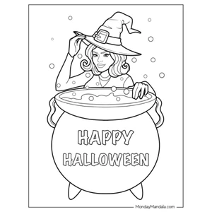 20 tranh tô màu Halloween (Mực và giấy chính hãng - an toàn cho bé)
