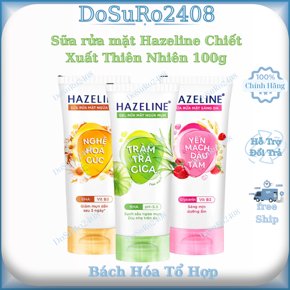 Gel rửa mặt Hazeline Chiết Xuất Thiên Nhiên 100g