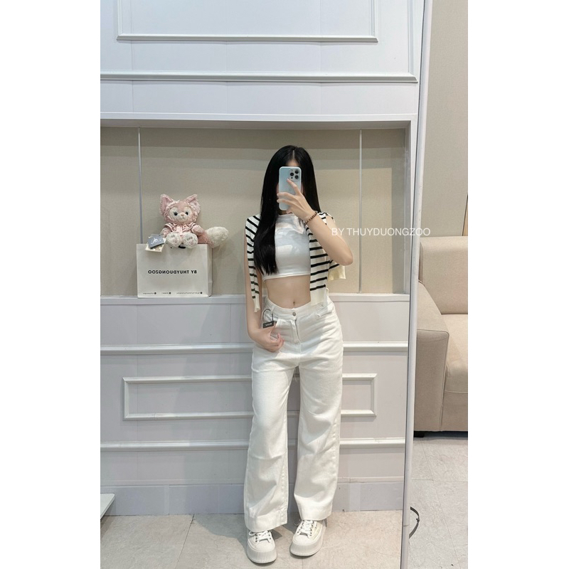 THUYDUONGZOO - QUẦN JEANS TRẮNG FORM SUÔNG FORM CHUẨN DÀY DẶN