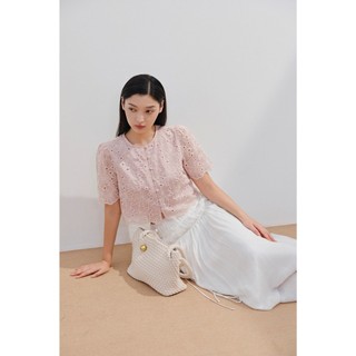 Chân váy OLV dài dáng xòe cột dây White Chiffon Side Tie Maxi Skirt thanh lịch đi chơi đi biển