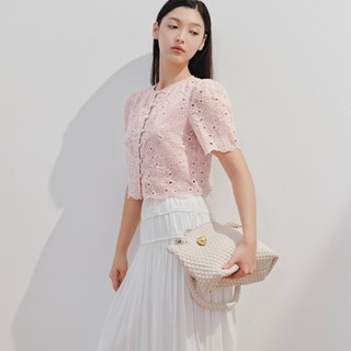 Chân váy OLV dài dáng xòe cột dây White Chiffon Side Tie Maxi Skirt thanh lịch đi chơi đi biển