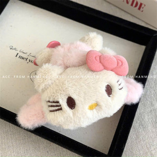 kẹp nhung lông mèo kitty đeo nơ dễ thương