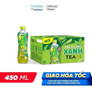 [SALE 15.7] Lốc 6 Chai Trà Ô Long Xanh Tea+ (450ml/chai)