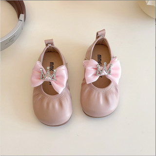 Giày búp bê tập đi vương miện phối nơ cho bé gái 0-2 tuổi K015