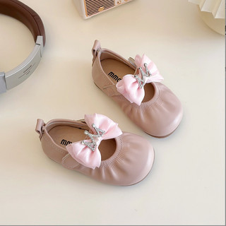 Giày búp bê tập đi vương miện phối nơ cho bé gái 0-2 tuổi K015