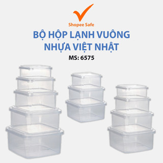 Bộ hộp lạnh vuông nhựa Việt nhật bảo quản thực phẩm an toàn tiện lợi ms: 6575