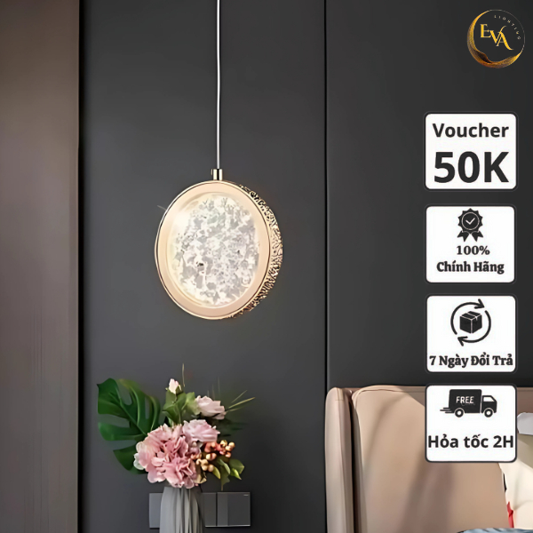 Đèn thả thủy tinh EVA MC-02 kiểu dáng hiện đại trang trí phòng khách, phòng ngủ, cầu thang, quán cafe bảo hành 12 tháng