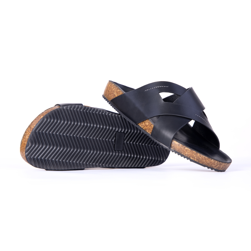 Dép nam trẻ cao cấp MASCULINE MCT519 - Dép da quai đan chéo lịch lãm , sang trọng, tinh tế