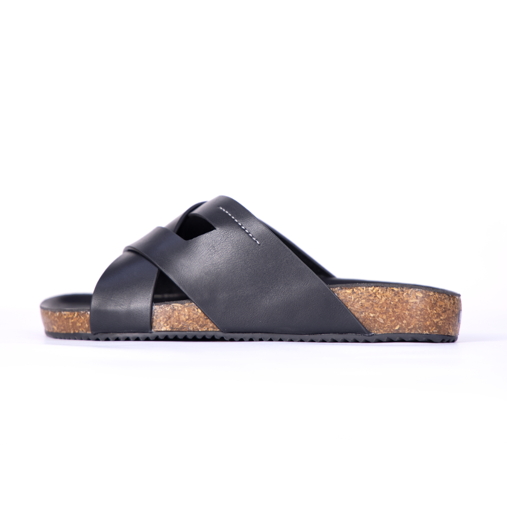 Dép nam trẻ cao cấp MASCULINE MCT519 - Dép da quai đan chéo lịch lãm , sang trọng, tinh tế
