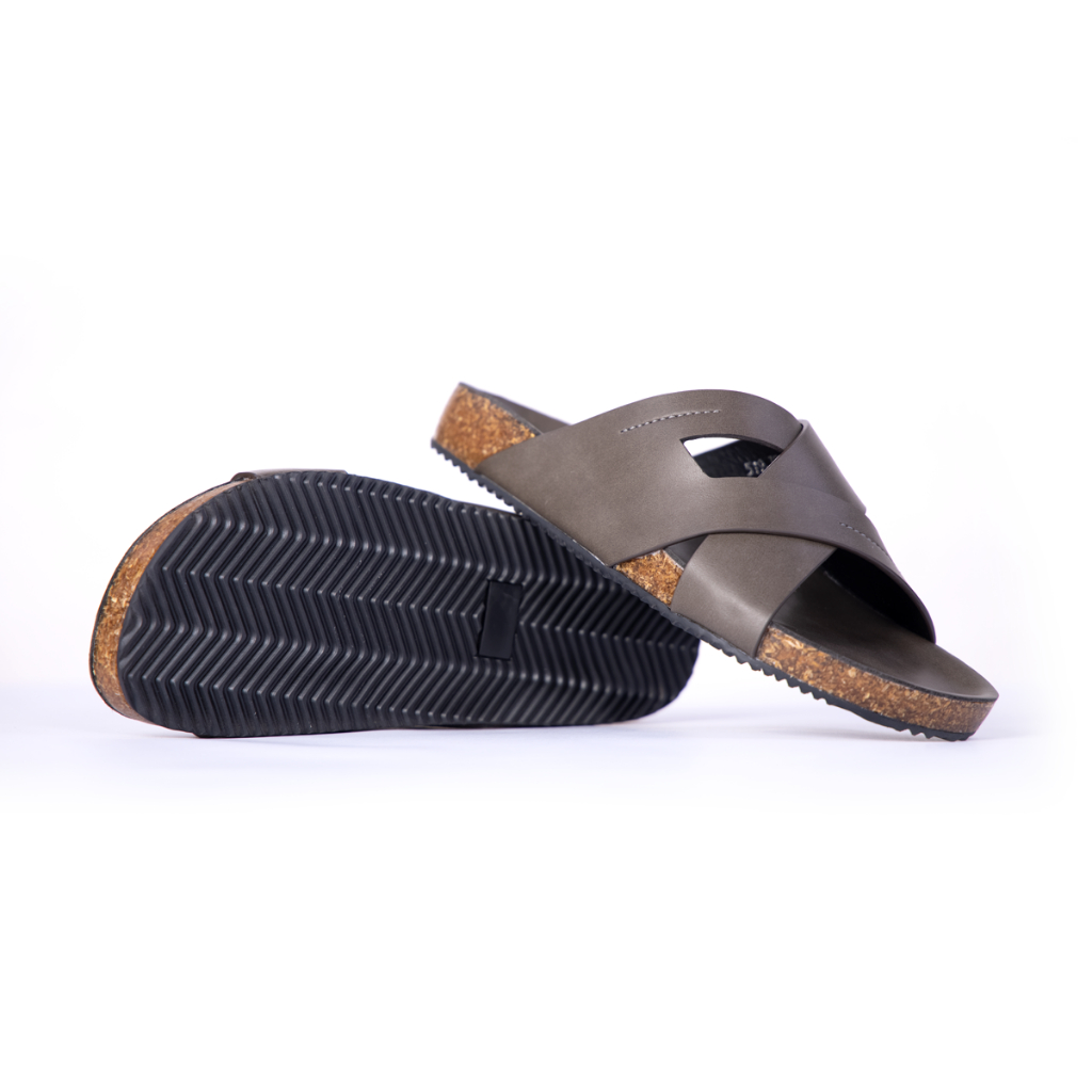 Dép nam trẻ cao cấp MASCULINE MCT519 - Dép da quai đan chéo lịch lãm , sang trọng, tinh tế