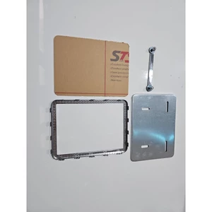 khung biển viền chấm bi trắng trơn nắp cho các dòng xe ga xe số xe điện inox mega chống xước chất lượng cao