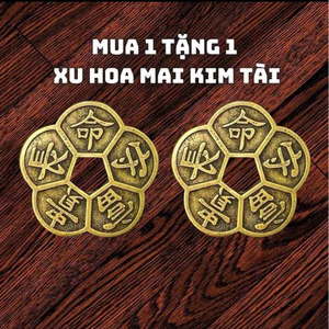 Xu Hoa Mai Kim Tài Phong Thuỷ Đã Khai Quang 5 Cánh Trường - Mệnh - Thủ - Phú - Quý Decor Trang Trí