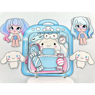 Đồ chơi bóc dán Ngôi nhà Cinnamoroll mẫu mới - Búp bê giấy Avatar đáng yêu