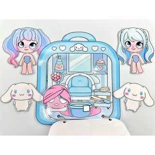 Đồ chơi bóc dán Ngôi nhà Cinnamoroll mẫu mới - Búp bê giấy Avatar đáng yêu