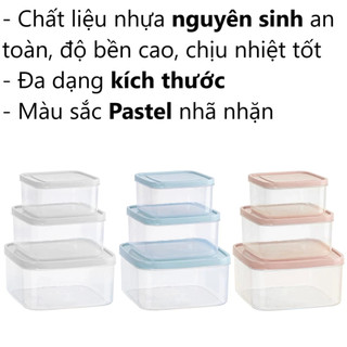 Bộ hộp nhựa Việt nhật đựng, bảo quản thực phẩm đa dạng kích thước đa năng tiện lợi