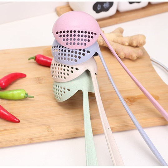VÁ/MUỖNG MÚC CANH, ĂN LẨU 2IN1 CÓ LỖ THOÁT NƯỚC NHỰA LÚA MẠCH AN TOÀN