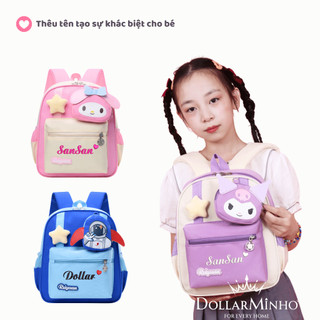 Balo Mẫu Giáo Thêu Tên Cho Bé, Đựng Quần Áo Đồ Dùng, Họa Tiết Hoạt Hình Dễ Thương, Cá Nhân Hóa