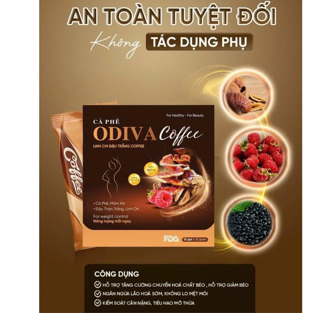 Cà phê Odiva Coffee nhanh cấp tốc an toàn hiệu quả tại nhà Hộp 15 Gói