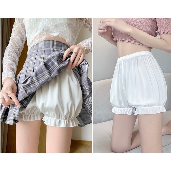 Quần bí Bảo Hộ Váy Nữ Dandal Quần Mặc Trong Váy An Toàn Quần Ngủ Chất Thun Dáng Phồng Bigsize M L XL hàng hot