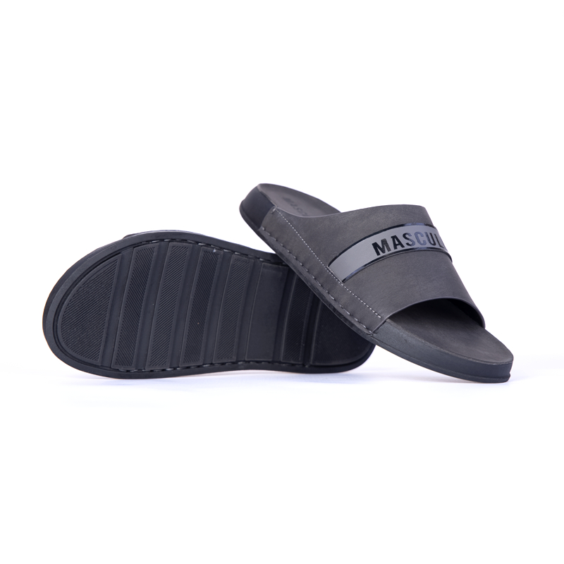 Dép nam trẻ MASCULINE MCT515 - Dép da nam bản quai ngang cao cấp, quai khâu liền đế chắc chắn