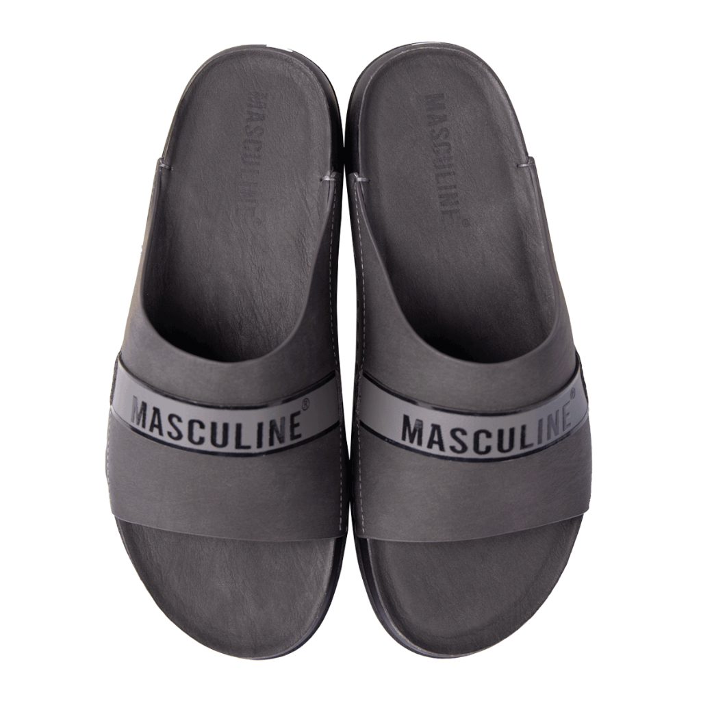 Dép nam trẻ MASCULINE MCT515 - Dép da nam bản quai ngang cao cấp, quai khâu liền đế chắc chắn
