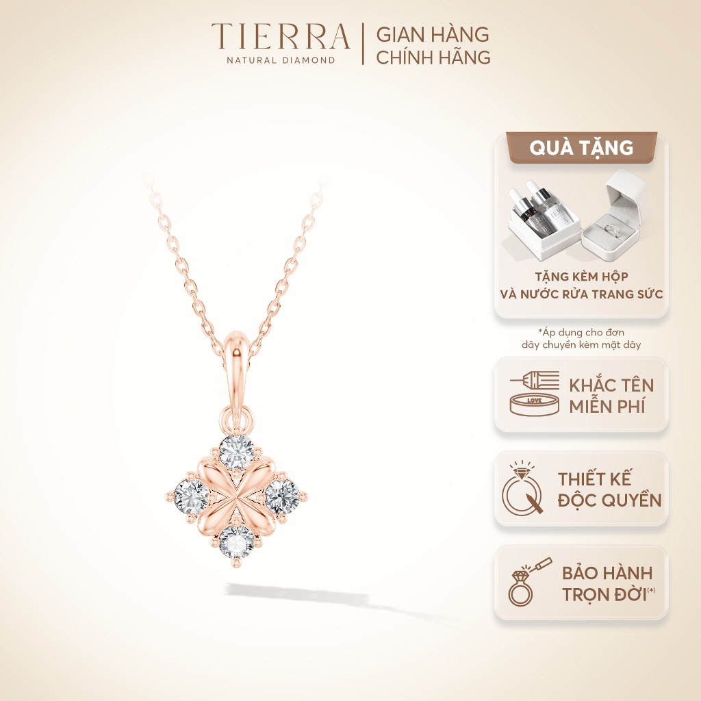 [CHAT TRƯỚC KHI ĐẶT] Mặt Dây Chuyền Tierra FMD0003 Vàng 10K Đính Đá CZ, Thiết Kế Đơn Giản, Xinh Xắn, Phụ Kiện Thời Trang