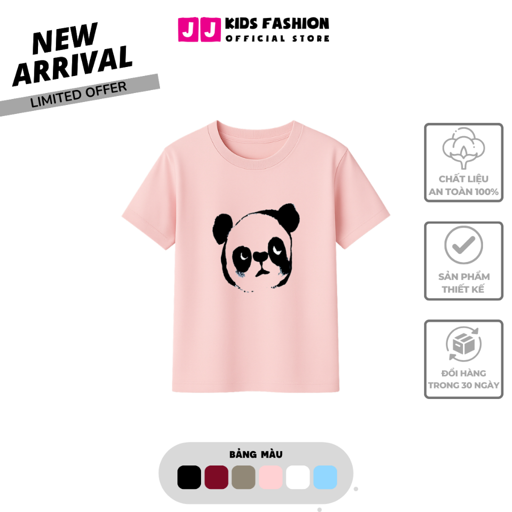 Áo Thun Ngắn Tay Mùa Hè Cho Bé Trai, Bé Gái In Hình Năng Động, Cổ Tròn | JJ Kids Fashion