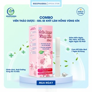 COMBO Thảo Dược Vùng Kín Giảm Nấm Ngứa, Tiêu V.i.ê.m, Khử Mùi, Ngừa Tái Phát - Gel Se Khít, Làm Hồng Lành Tính Êm Dịu