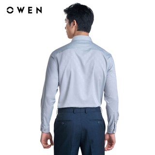 OWEN - Áo sơ mi dài tay Slim Fit AS250030D màu Xám chất liệu Viscose- Polyester-Corn fabric-Spandex