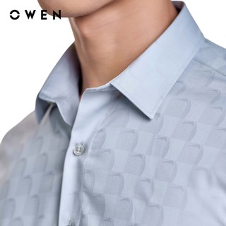 OWEN - Áo sơ mi dài tay Slim Fit AS250030D màu Xám chất liệu Viscose- Polyester-Corn fabric-Spandex