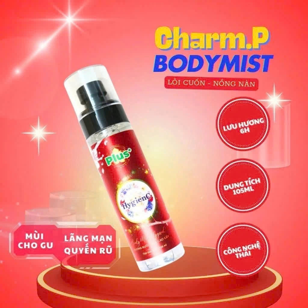 Xịt Thơm Toàn Thân Bodymist Của HygienC Plus 105 ML - Nước Hoa Dành Cho Nam Nữ