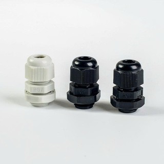 Ốc siết cáp nhựa chống nước PG IP68 ( Đen/Trắng), PG7 PG9 PG11 PG13,5 PG16 PG19 PG21 PG25 /Cho Tủ Điện, Cáp Điện, Solar