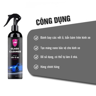 Chai xịt tẩy ố kính xe ô tô Flamingo - Làm bóng kính xe, Phủ nano chống bám nước, tẩy cặn canxi, vết ố nước