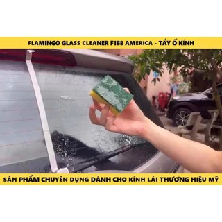 Chai xịt tẩy ố kính xe ô tô Flamingo - Làm bóng kính xe, Phủ nano chống bám nước, tẩy cặn canxi, vết ố nước