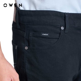 OWEN - Quần jean Regular Fit QJR241251 màu Đen chất liệu cotton-spandex