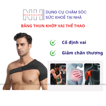 Băng Thun Bảo Vệ Khớp Vai, Đai Vai Thể Thao Giảm Đau Vai Bong Gân Trật Khớp Vai, Đai Vai NK1