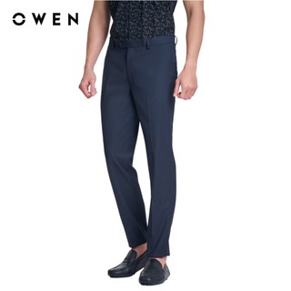 OWEN - Quần tây Slim Fit QS232454 màu Xanh tím than chất liệu Polyester-Rayon-Spandex