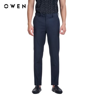 OWEN - Quần tây Slim Fit QS232454 màu Xanh tím than chất liệu Polyester-Rayon-Spandex