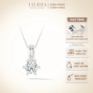 Mặt Dây Chuyền Tierra FMD0005 Vàng 10K/ 14K Đính Đá CZ 3.6mm, Thiết Kế Đơn Giản Phụ Kiện Trang Sức