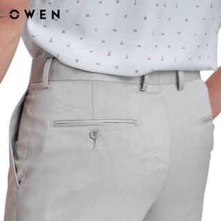 OWEN - Quần tây Slim Fit QS252423 màu Be chất liệu Polyester-Rayon-Spandex