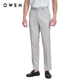 OWEN - Quần tây Slim Fit QS252423 màu Be chất liệu Polyester-Rayon-Spandex