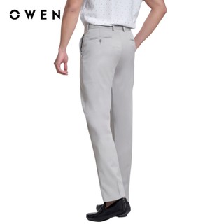 OWEN - Quần tây Slim Fit QS252423 màu Be chất liệu Polyester-Rayon-Spandex