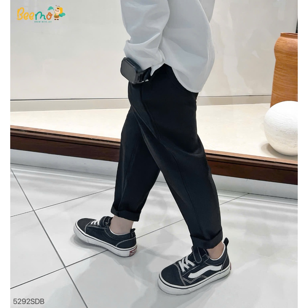 Quần âu baggy basic bé trai, quần vải dáng ấu cơ bản truyền thống cho bé