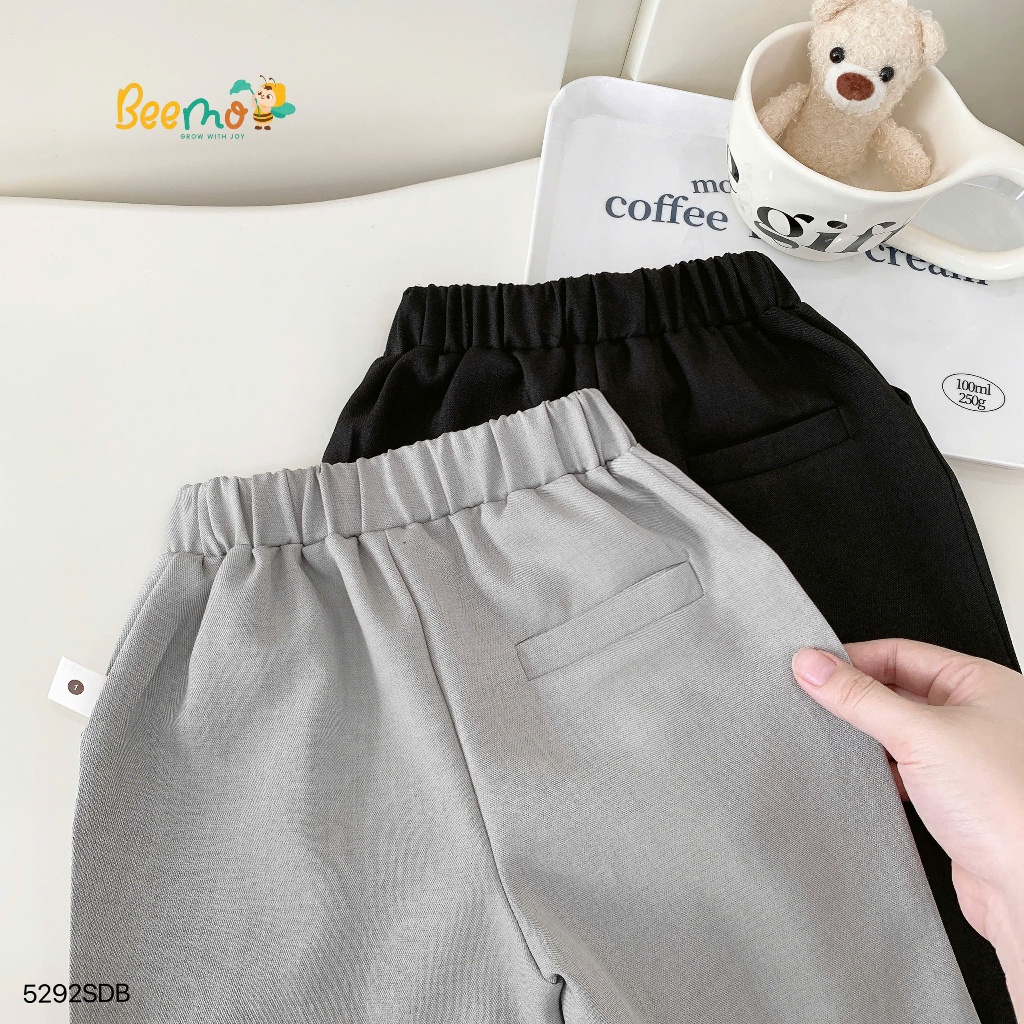 Quần âu baggy basic bé trai, quần vải dáng ấu cơ bản truyền thống cho bé