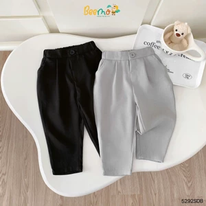 Quần âu baggy basic bé trai, quần vải dáng ấu cơ bản truyền thống cho bé