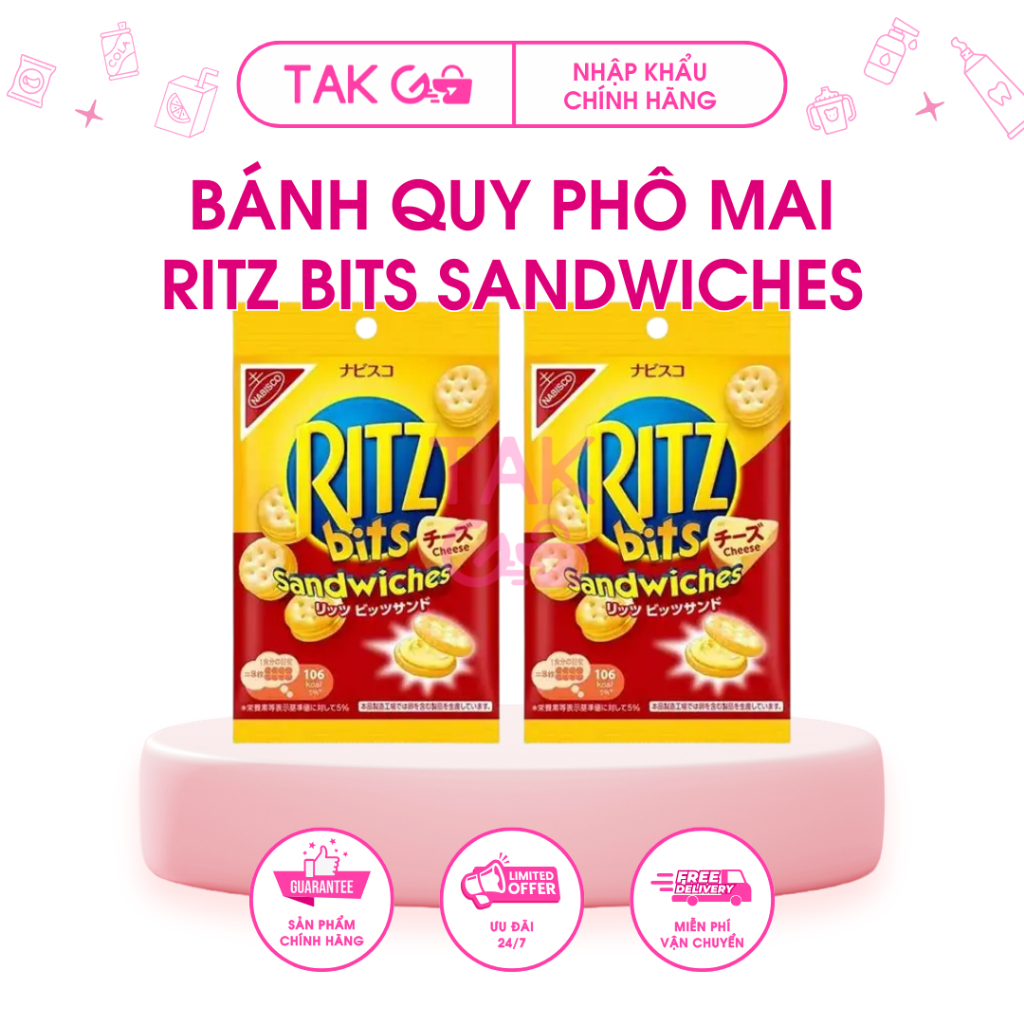BÁNH QUY RITZ CRACKERS KẸP KEM PHÔ MAI 51GRAM | Shopee Việt Nam