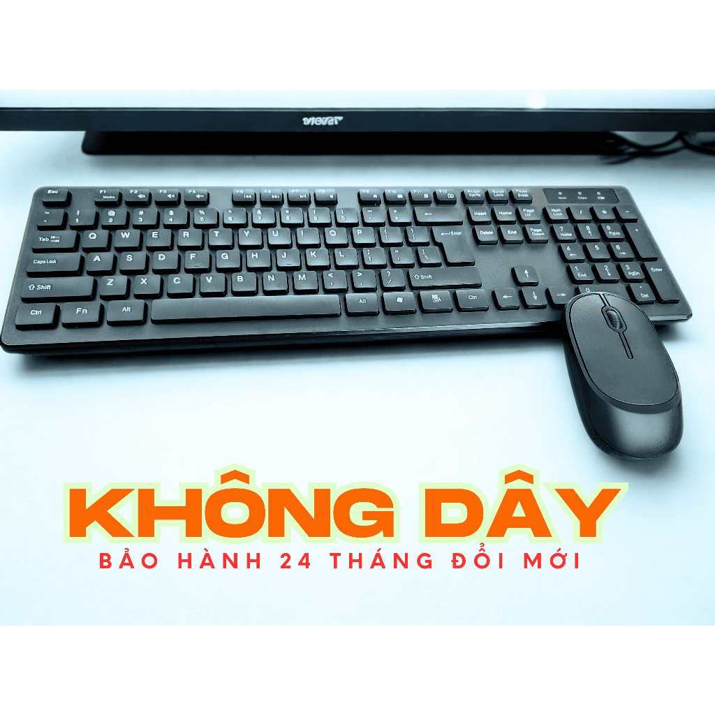 Bộ Bàn Phím Chuột Không Dây GGI  Giảm Chống ồn - Chính Hãng BH 24 tháng đổi mới