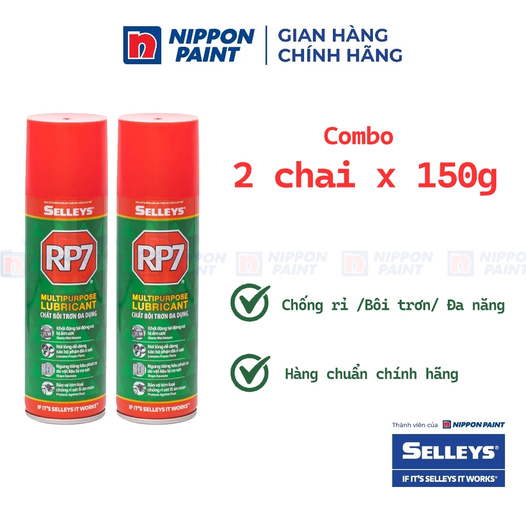 Combo 02 Chai xịt chống rỉ và bôi trơn RP7- Chính hãng SELLEYS - Trọng ...